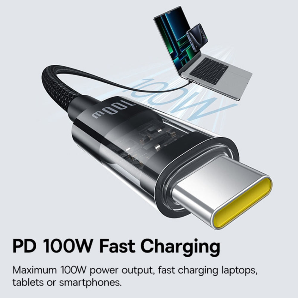 Kabel USB-C - USB-C Baseus Gem do danych i ładowania, 100W, 2m, Czarny P10373000111-01