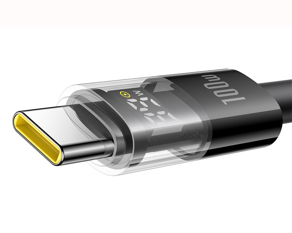 Kabel do danych i ładowania USB-A - USB-C Baseus Display 2, 100W, 1m, Czarny P10382701121-00