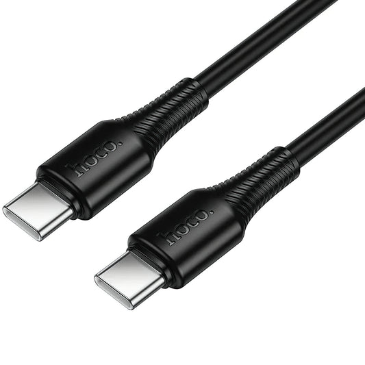 Kabel do danych i ładowania USB-C - USB-C HOCO X120, 60W, 1m, Czarny