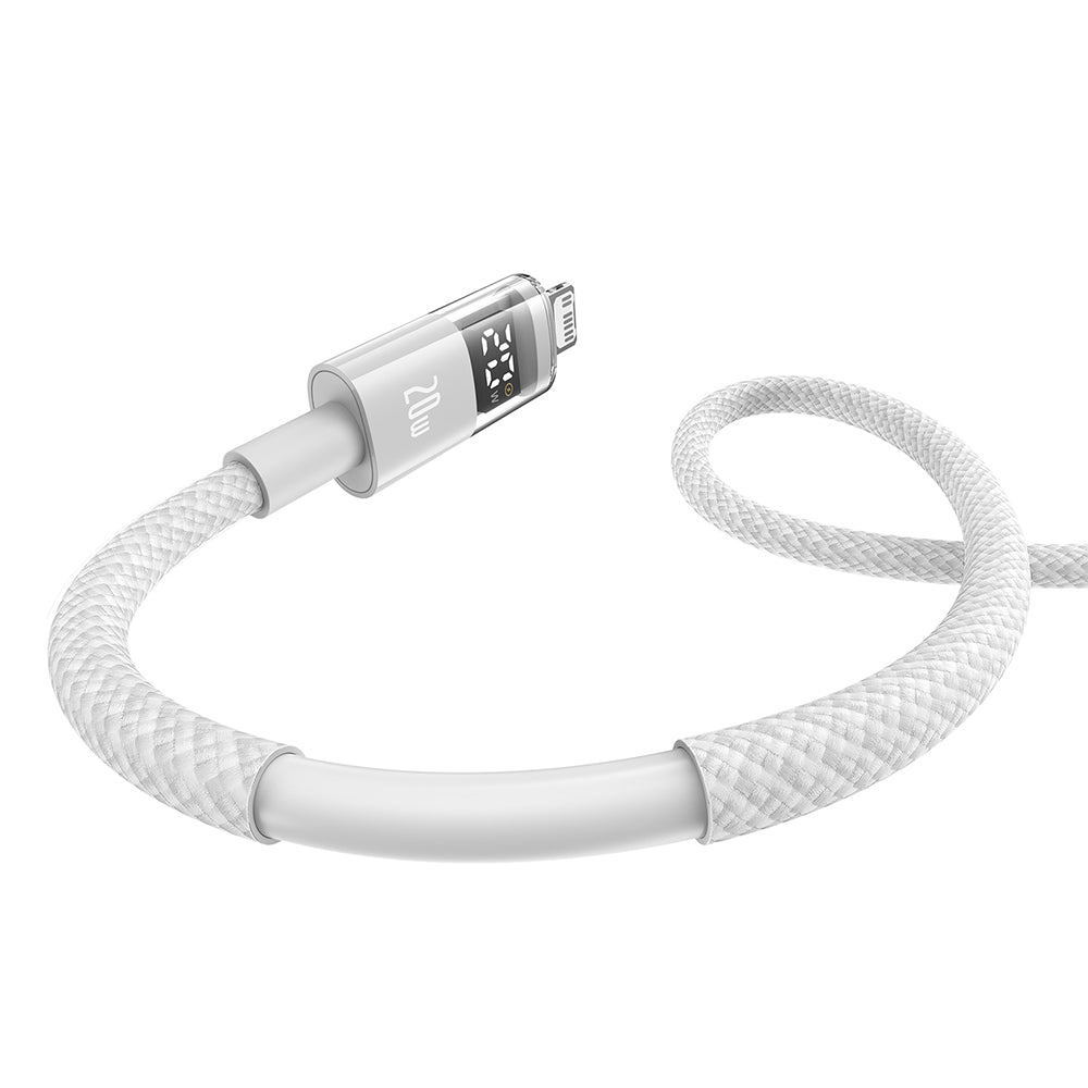 Kabel do danych i ładowania USB-C - Lightning Baseus Display 2, 20W, 1m, Biały P10382703211-00