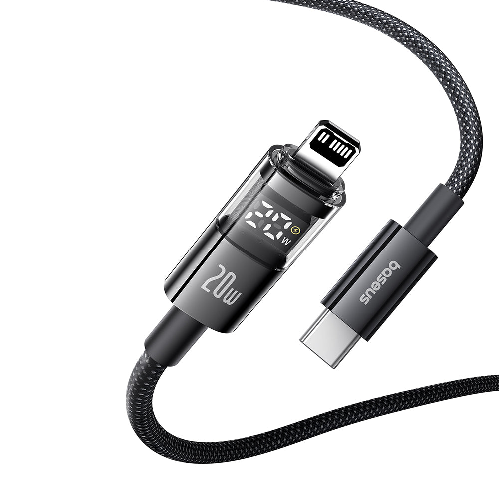 Kabel do danych i ładowania USB-C - Lightning Baseus Display 2, 20W, 2m, Czarny P10382703121-01