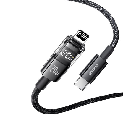 Kabel do danych i ładowania USB-C - Lightning Baseus Display 2, 20W, 2m, Czarny P10382703121-01