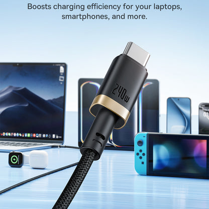 Kabel do danych i ładowania USB-C - USB-C Baseus Dura Series, 240W, 1m, Czerwony P10377803U03-01