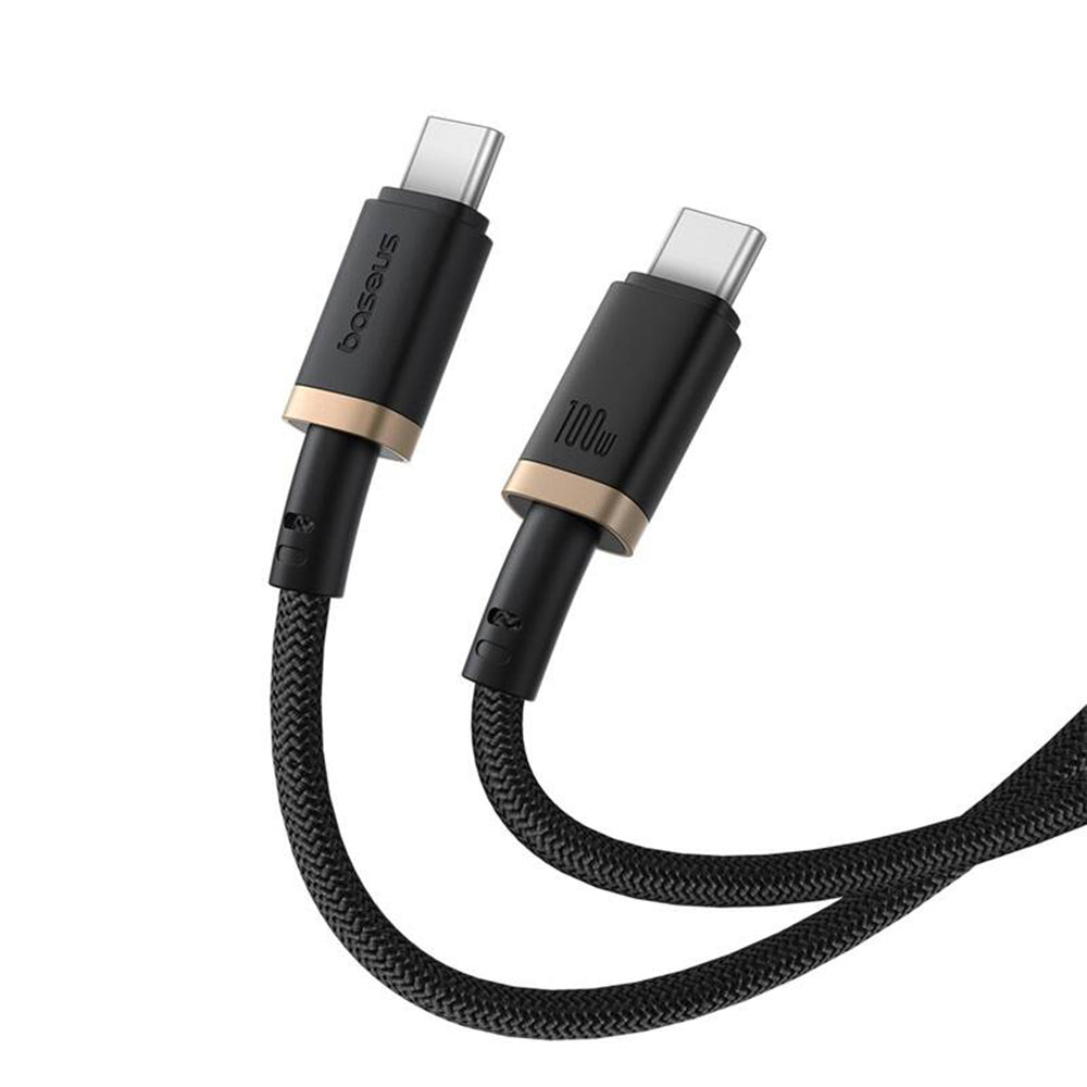 Kabel do danych i ładowania USB-C - USB-C Baseus Dura Series, 100W, 1m, Złoty P10377803U01-00