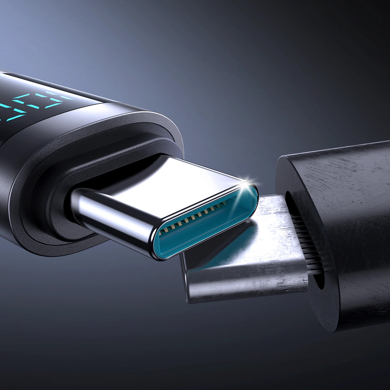 Kabel do danych i ładowania USB-C - USB-C Joyroom S-A16 Pro Prism Display, 100W, 1,2m, Czarny