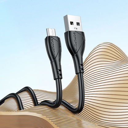 Kabel do danych i ładowania USB-A - microUSB Borofone BX121 Energy, 18W, 1m, Czarny