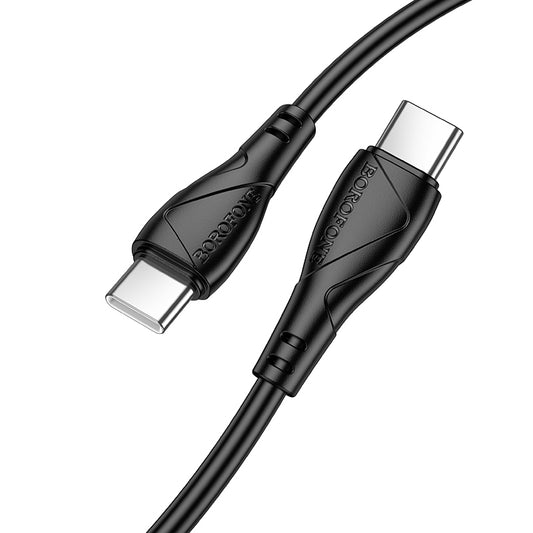 Kabel do danych i ładowania USB-C - USB-C Borofone BX121 Energy, 60W, 1m, Czarny