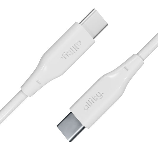 Kabel do danych i ładowania USB-C - USB-C Allity. AUC-02, 100W, 1m, Biały