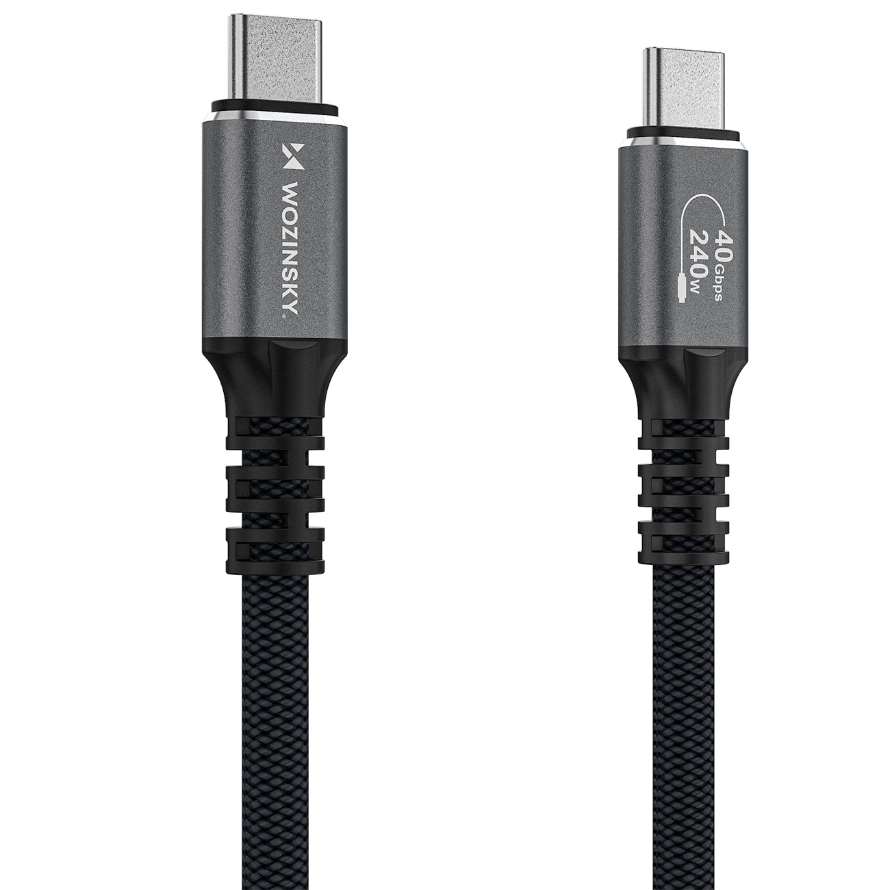 Kabel do danych i ładowania USB-C - USB-C WZK WPS-UY42S, 240W, 2m, Czarny