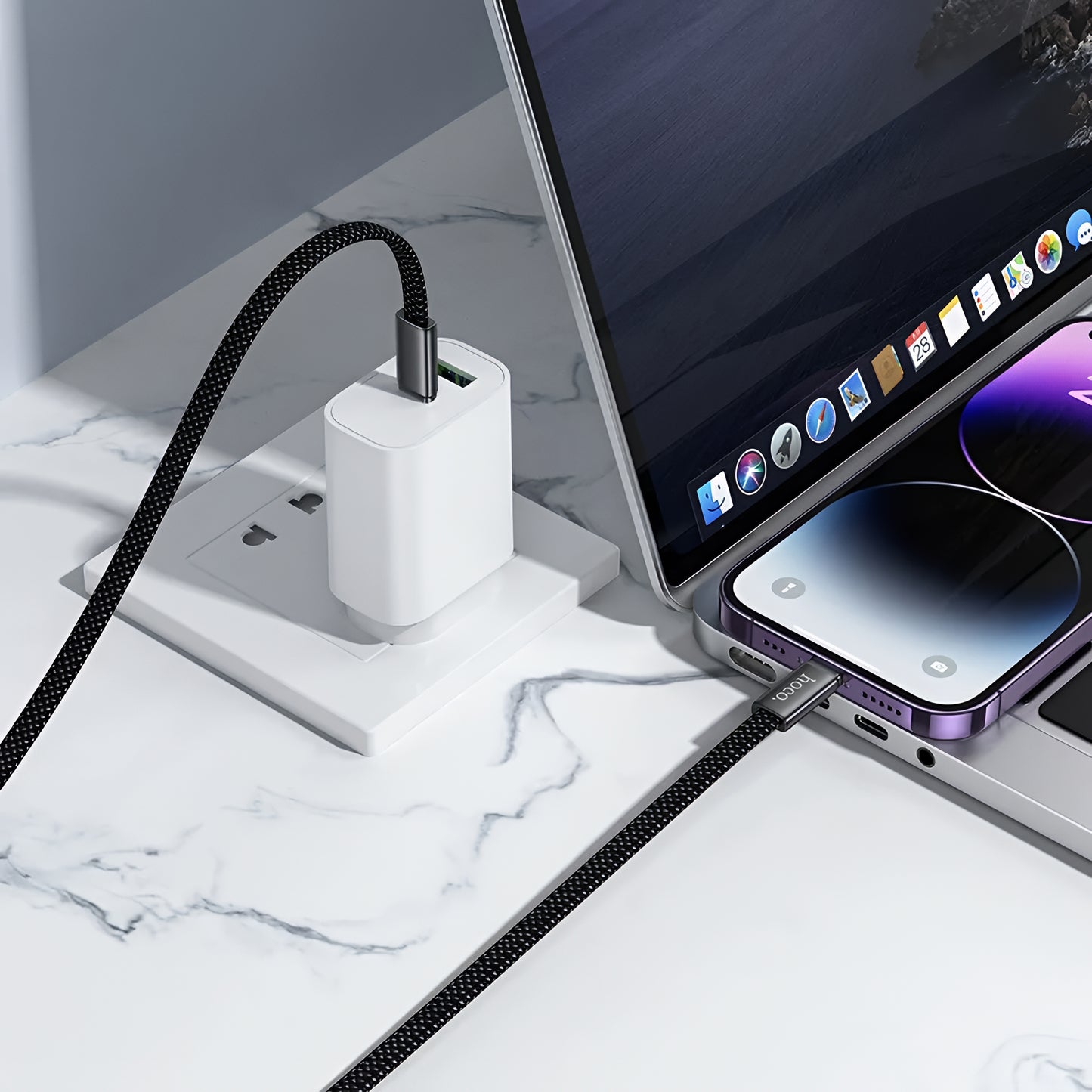 Kabel do danych i ładowania USB-C - Lightning HOCO X125, 30W, 1m, Czarny