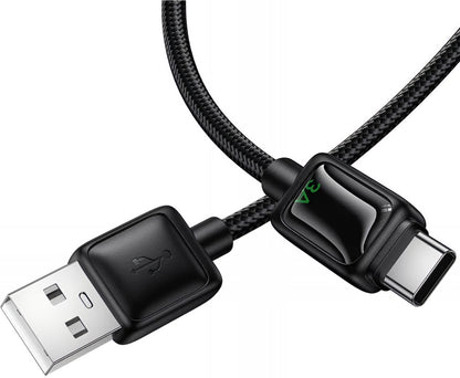 Kabel do danych i ładowania USB-A - USB-C HOCO U146, 36W, 1.2m, Czarny