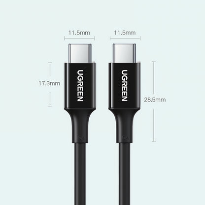 Kabel do danych i ładowania USB-C - USB-C UGREEN US300, 100W, 2m, Biały
