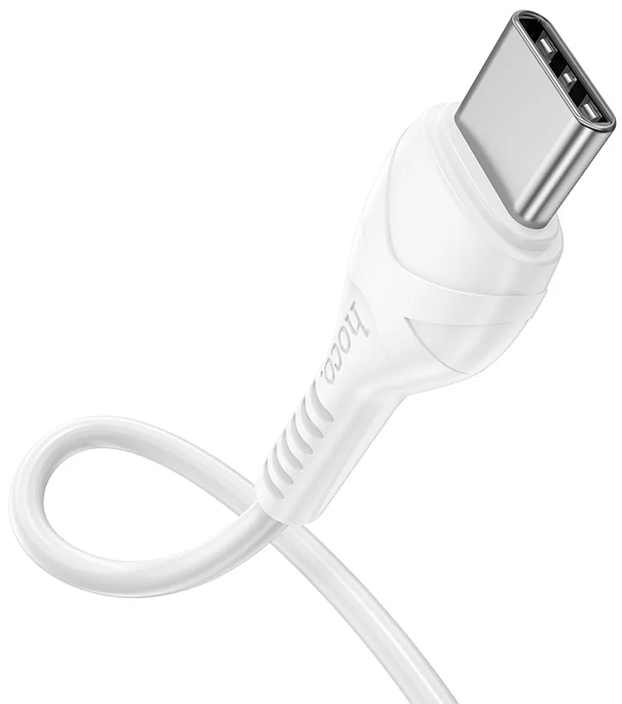 Kabel do danych i ładowania USB-C - USB-C HOCO X37, 60W, 1m, Biały