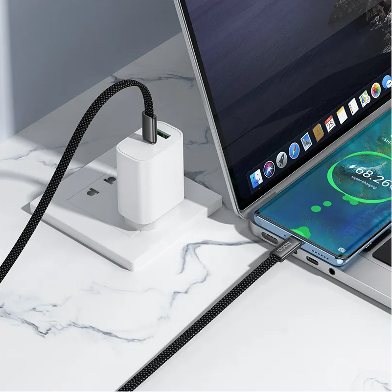 Kabel do danych i ładowania USB-C - USB-C HOCO X125, 60W, 1m, Czarny