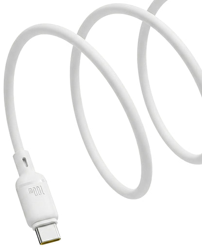Kabel USB-C do USB-C Baseus Silky, 100W, 1m, Biały P10377704213-00
