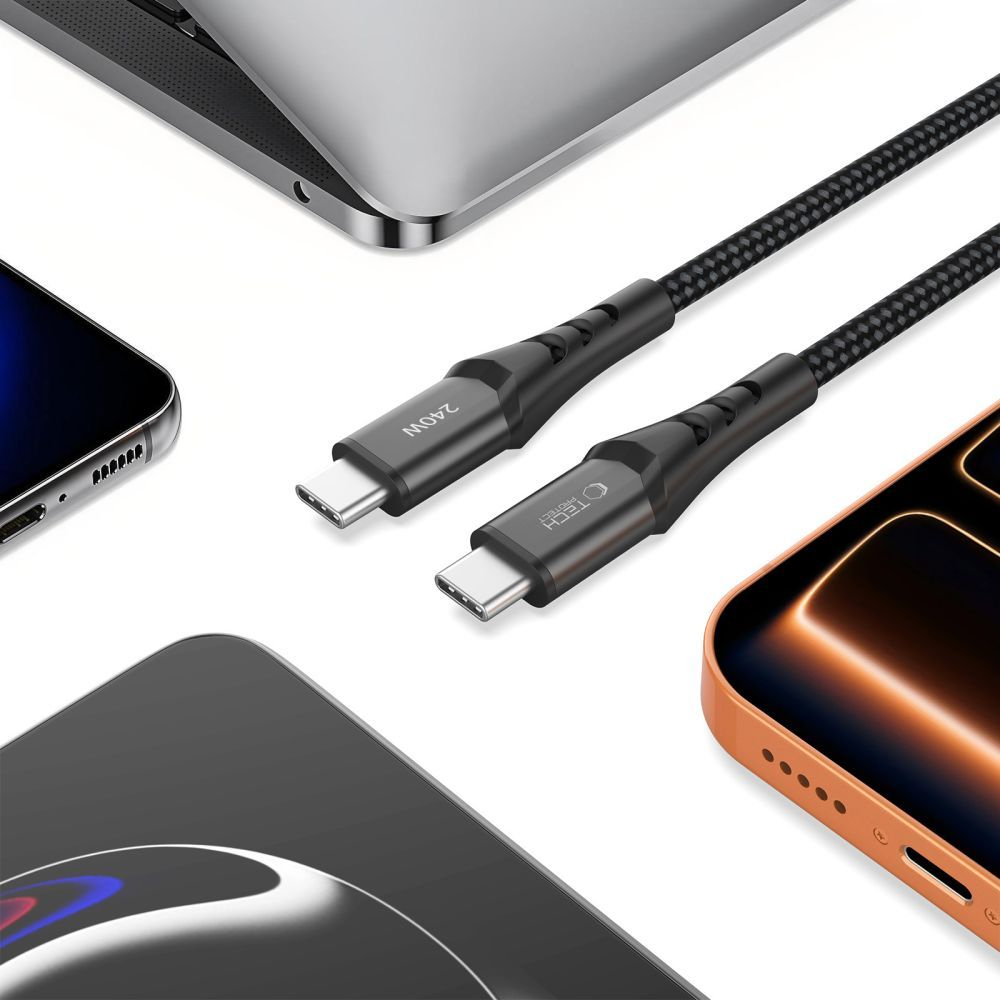 Kabel do przesyłu danych i ładowania USB-C - USB-C Tech-Protect UB11T Ultraboost, 240W, 1m, Czarny
