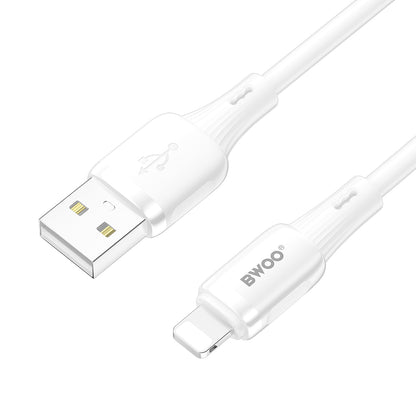 USB-A to Lightning Data and Charging Cable BWOO X329L, 15W, 1m, White