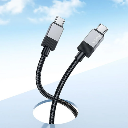 Kabel do przesyłu danych i ładowania USB-C - USB-C HOCO X110, 60W, 1m, Czarny