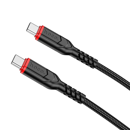 Kabel do przesyłu danych i ładowania USB-C - USB-C HOCO X59 Victory, 60W, 3m, Czarny