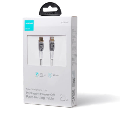 Kabel do przesyłu danych i ładowania USB-C - Lightning Joyroom S-CL020A3, 20W, 1,2m, biały