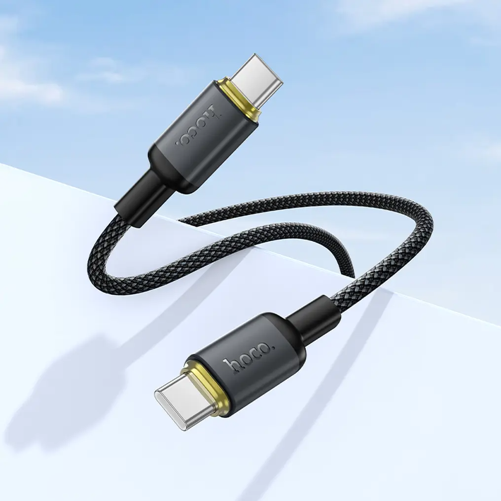USB-C Data and Charging Cable - USB-C HOCO X128 Benefit, 60W, 1m, Black