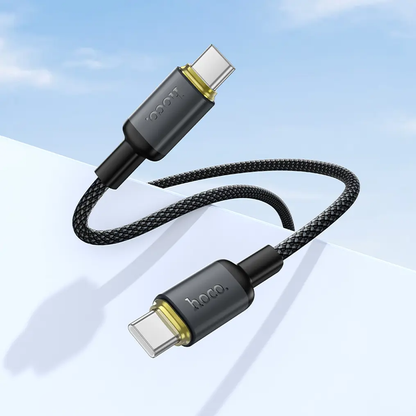 USB-C Data and Charging Cable - USB-C HOCO X128 Benefit, 60W, 1m, Black