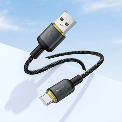 USB-A to USB-C Data and Charging Cable HOCO X128 Benefit, 36W, 1m, Black