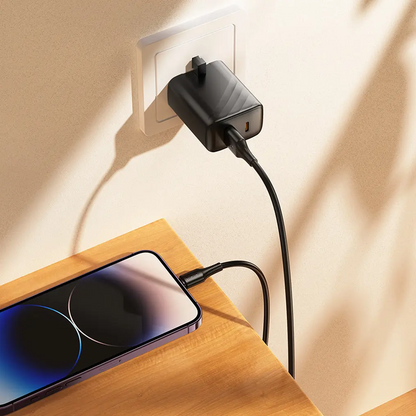 USB-A to Lightning Data and Charging Cable HOCO X120, 18W, 1m, Black