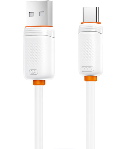 Kabel do przesyłu danych i ładowania USB-A - USB-C XO Design NB302, 18W, 1m, biały