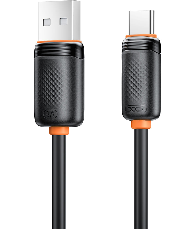 Kabel do przesyłu danych i ładowania USB-A - USB-C XO Design NB302, 18W, 1m, Czarny