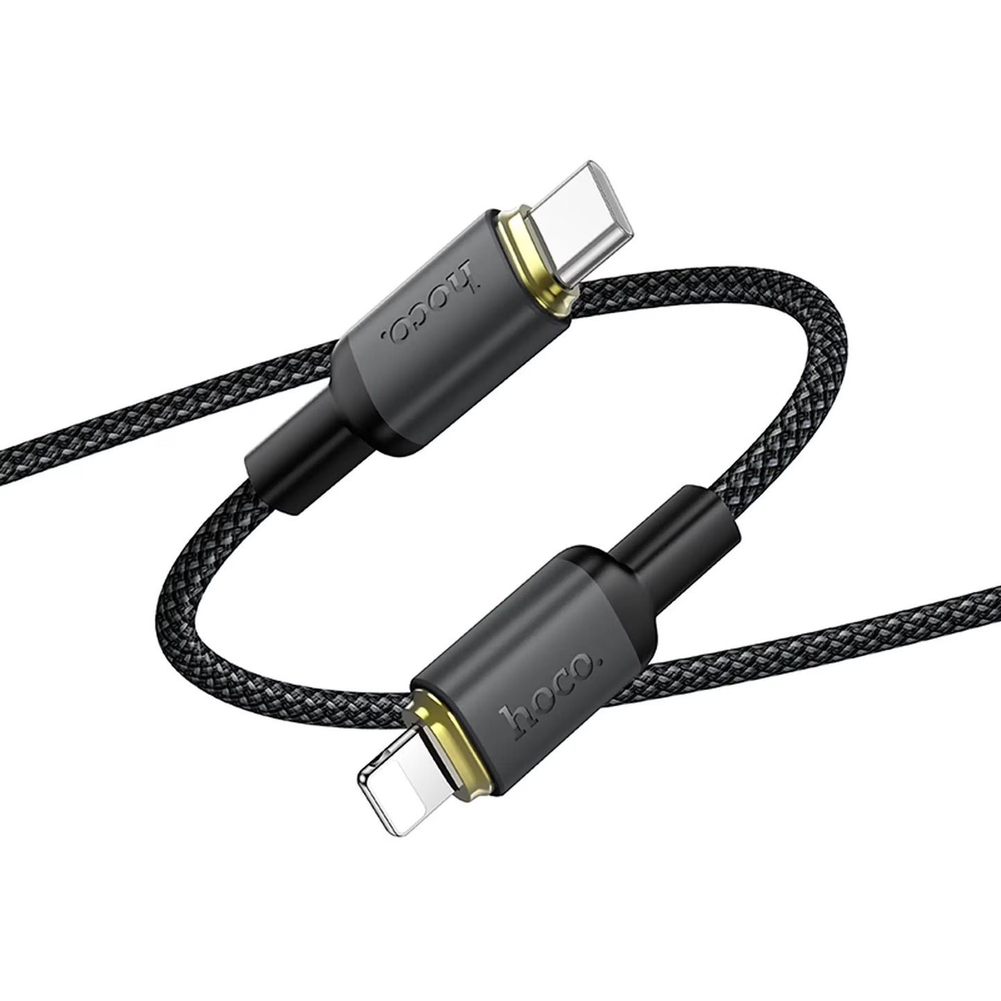 USB-A to Lightning Data and Charging Cable HOCO X128 Benefit, 12W, 1m, Black