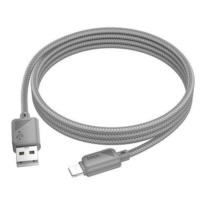 USB-A to Lightning Data and Charging Cable HOCO X113, 18W, 1m, Gray