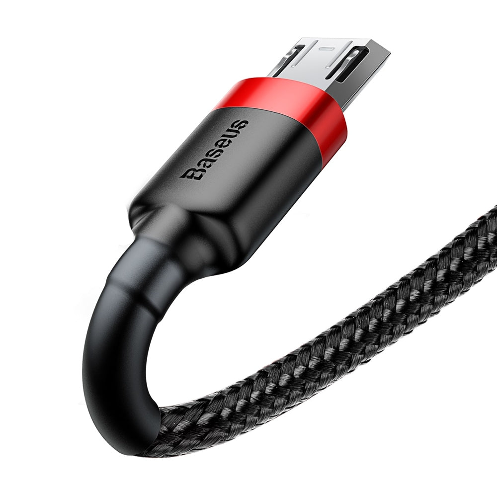 Kabel do transmisji danych i ładowania USB-A - microUSB Baseus Cafule, 18 W, 1 m, czerwony CAMKLF-B91