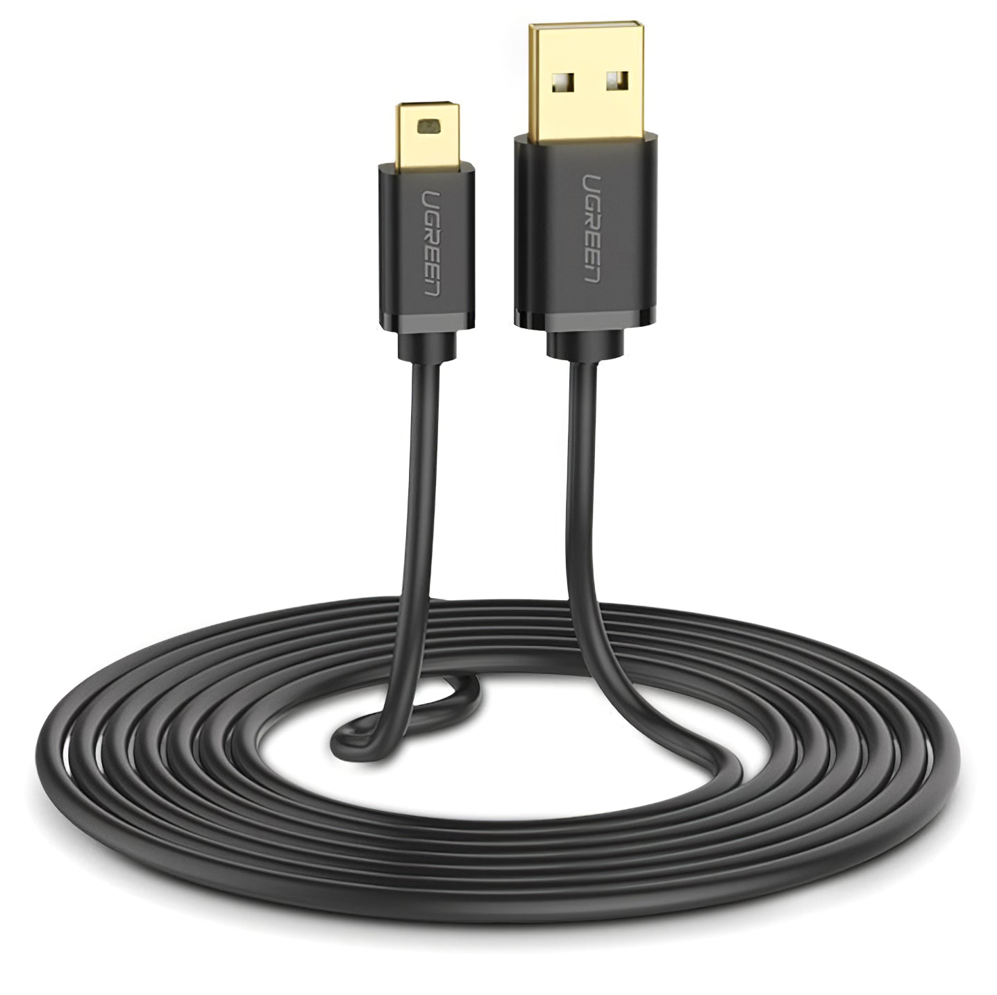 Kabel do danych i ładowania USB-A - miniUSB UGREEN US132, 2m, Czarny