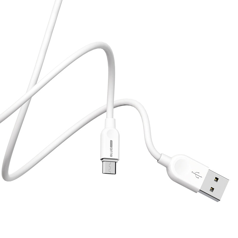 Kabel USB-A do microUSB do transmisji danych i ładowania BLUE Power BM2BX14 LinkJet, 18 W, 2 m, biały