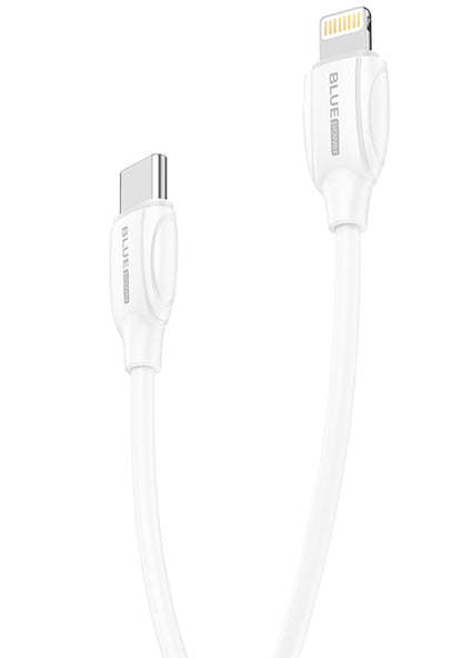 Kabel USB-C - Lightning do ładowania i transmisji danych BLUE Power B2BX19, 18 W, 2 m, biały