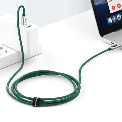 Kabel USB-C do transmisji danych i ładowania - USB-C Baseus Display Fast Charging, 100 W, 1 m, zielony CATSK-B06