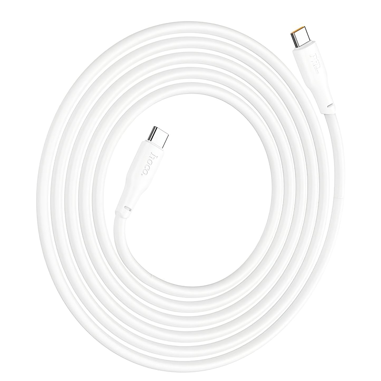 Kabel USB-C do ładowania i transmisji danych - USB-C HOCO X93 USB-C, 240W, 2m, biały 