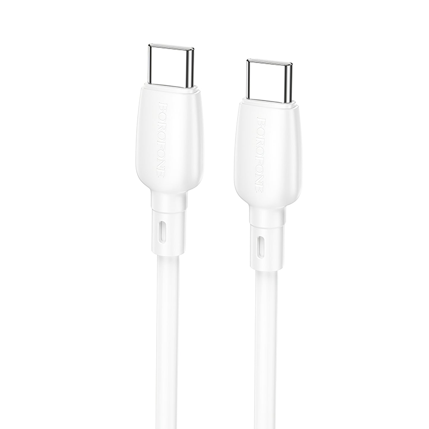 Kabel USB-C do ładowania i transmisji danych - USB-C Borofone BX93, 60W, 1m, biały 