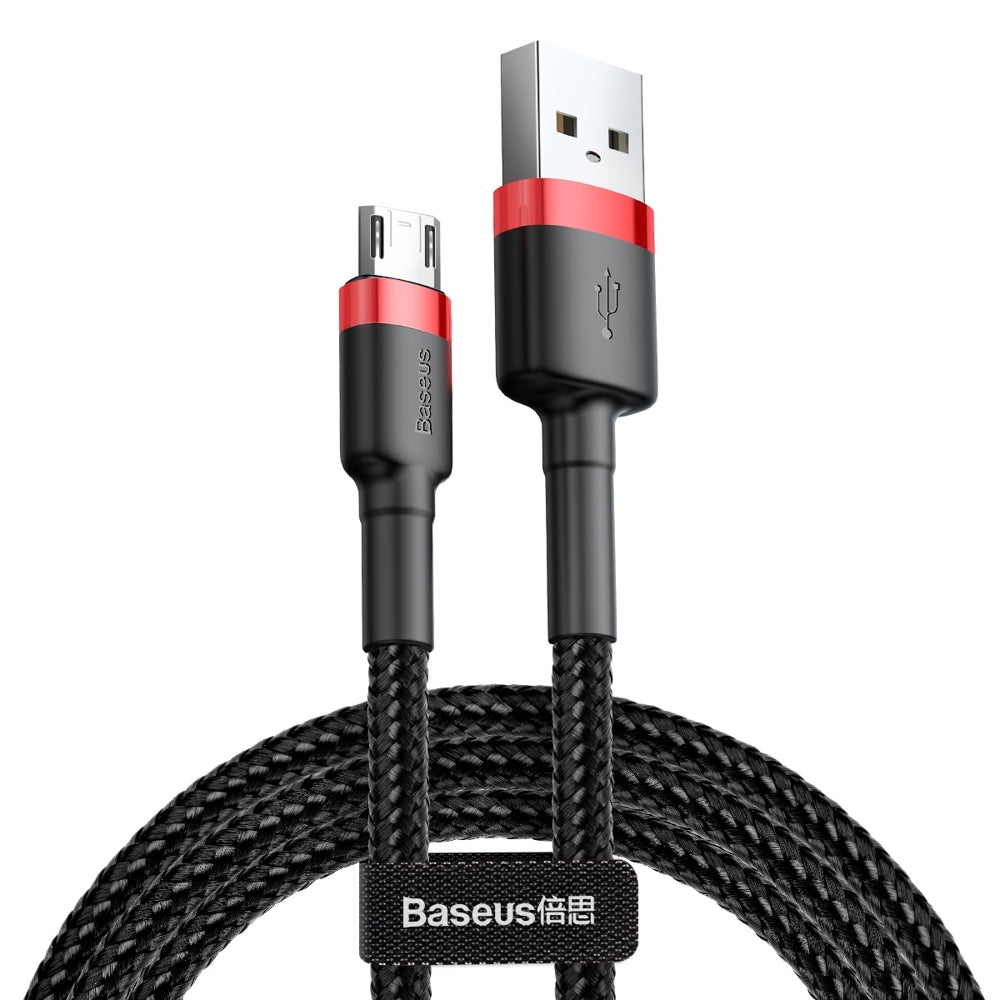 Kabel do danych i ładowania USB-A - microUSB Baseus Cafule, 18W, 2m, Czerwony