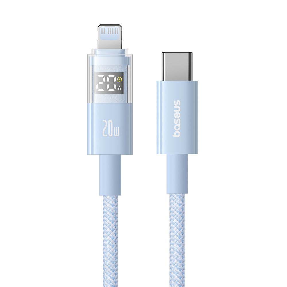 Kabel do danych i ładowania USB-C - Lightning Baseus Display 2, 20W, 1m, Niebieski P10382703311-00