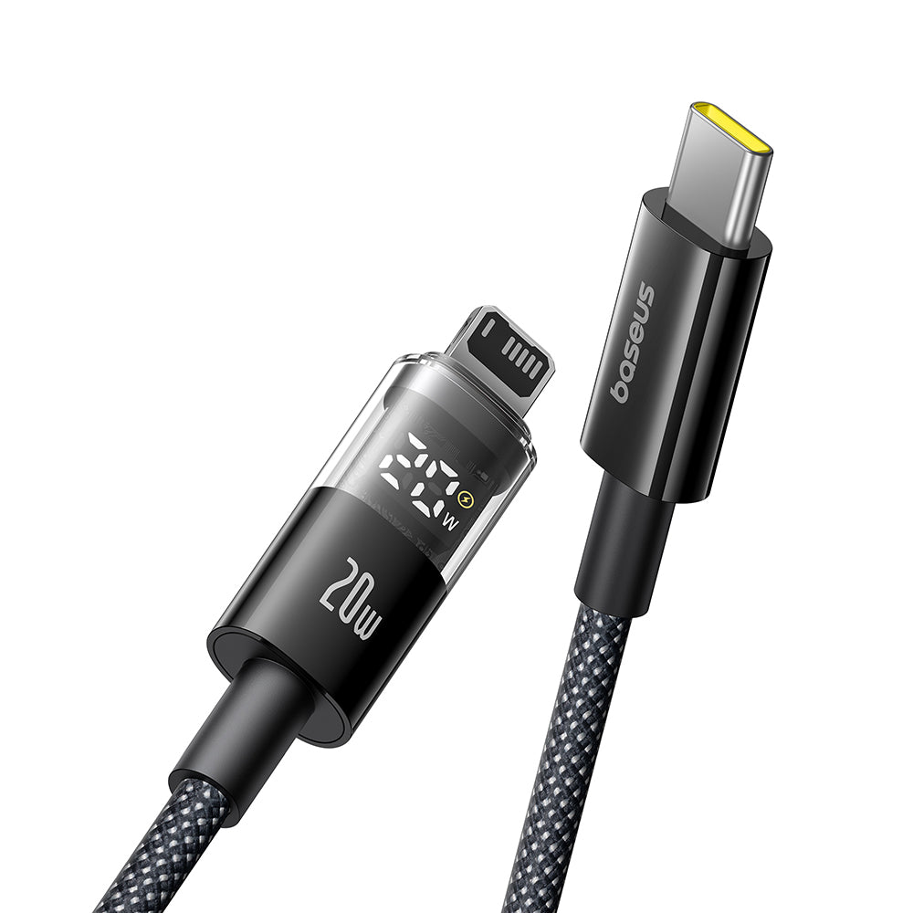 Kabel do danych i ładowania USB-C - Lightning Baseus Display 2, 20W, 2m, Czarny P10382703121-01