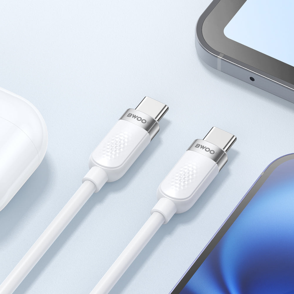 USB-C Data and Charging Cable - USB-C BWOO BO-X315C, 100W, 1m, White