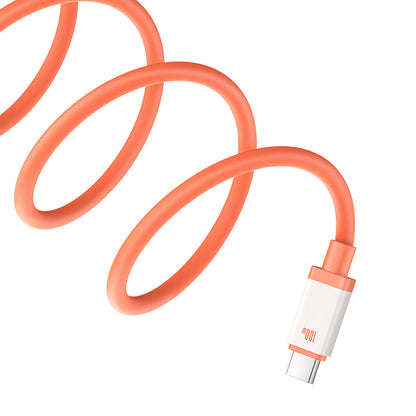 Kabel do danych i ładowania USB-A - USB-C Baseus Zero Degree Series, 100W, 2m, Czerwony
