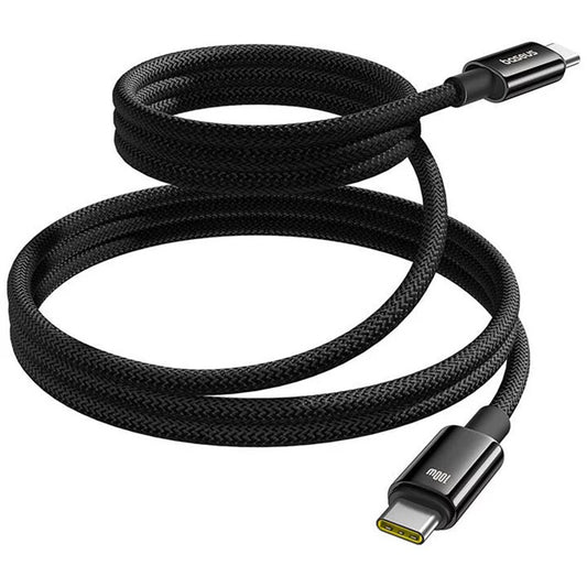 Kabel USB-C - USB-C Baseus Tungsten Gold, 100W, 1m, Czarny P10319805111-00