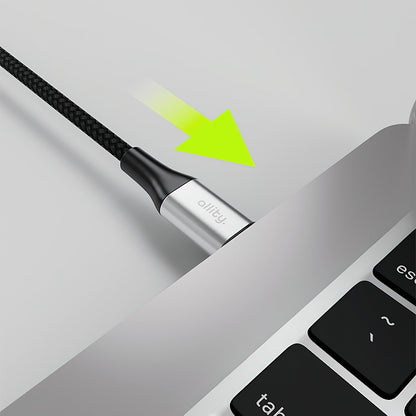 Kabel do danych i ładowania USB-C - USB-C Allity. AUC-01, 100W, 2m, Czarny