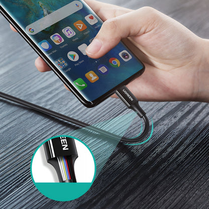 Kabel do danych i ładowania USB-C - USB-C UGREEN US300, 100W, 2m, Biały