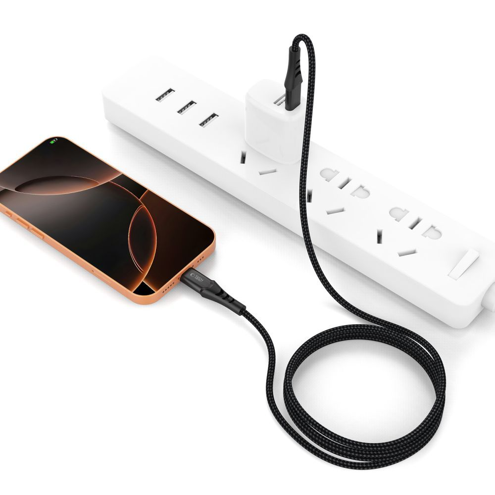 Kabel do przesyłu danych i ładowania USB-C - USB-C Tech-Protect UB11T Ultraboost, 240W, 1m, Czarny