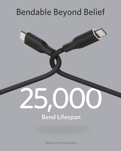 Kabel do danych i ładowania USB-C - USB-C Anker PowerLine III, 100W, 0.9m, Czarny, Ponownie zapakowany A8552H11