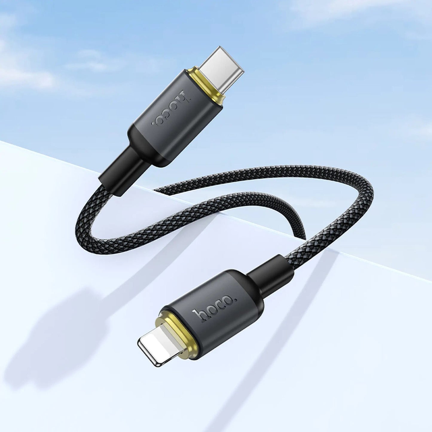 USB-A to Lightning Data and Charging Cable HOCO X128 Benefit, 12W, 1m, Black